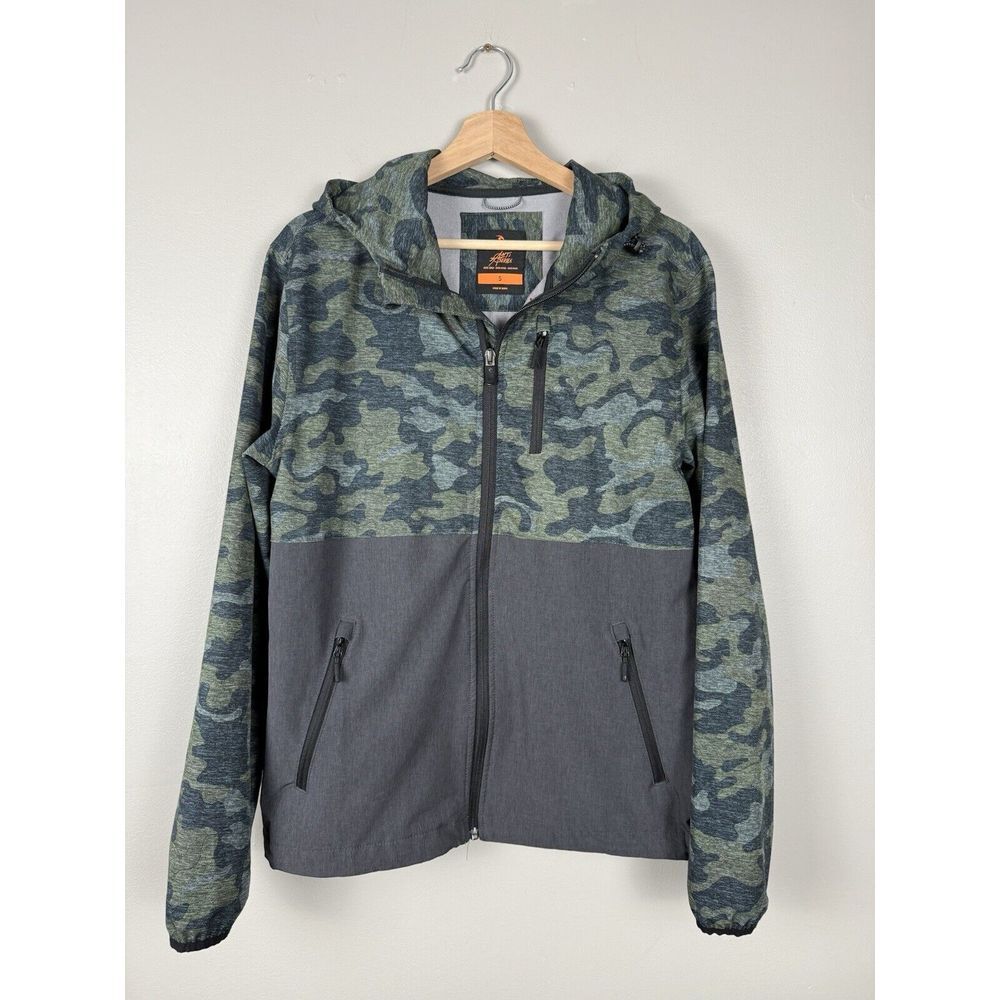 Rip Curl Anti Series Windbreaker Camo Jacket Hooded Zip Up Activewear Gorpcore‎
